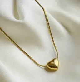 Stainless Steel Love Heart Pendant Necklace